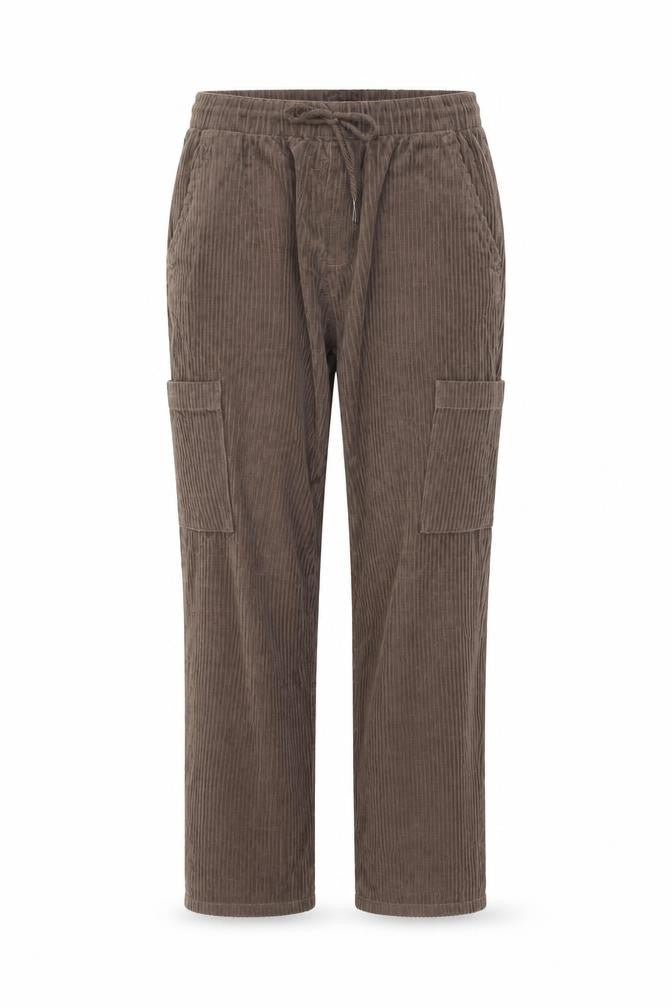ASOS Womens Brown Cotton Trousers Size S L28 in Regular Drawstring