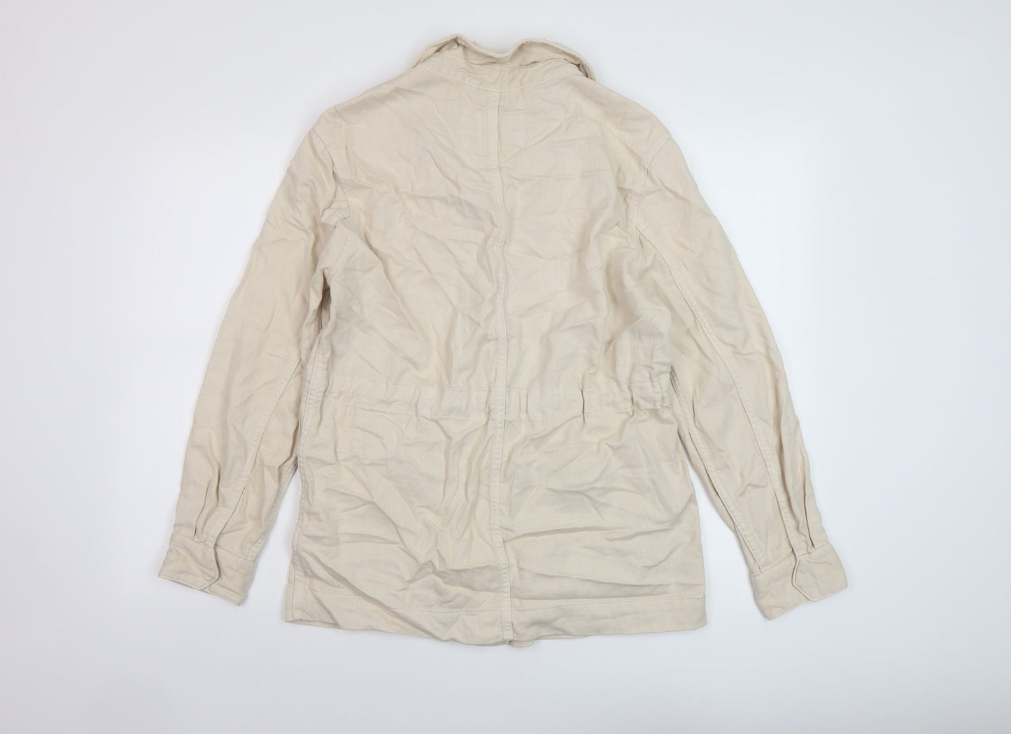 Marks and Spencer Womens Beige Jacket Size 10 Snap