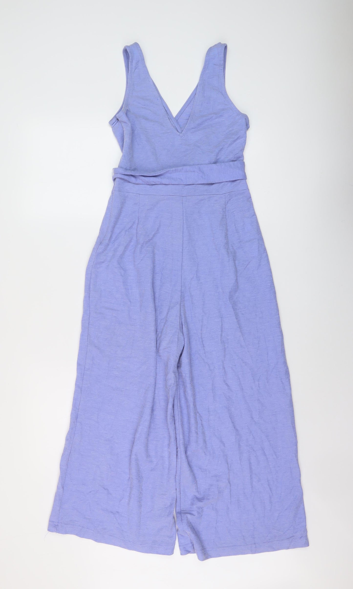 mNAGO Womens Blue Viscose Jumpsuit One-Piece Size S Zip