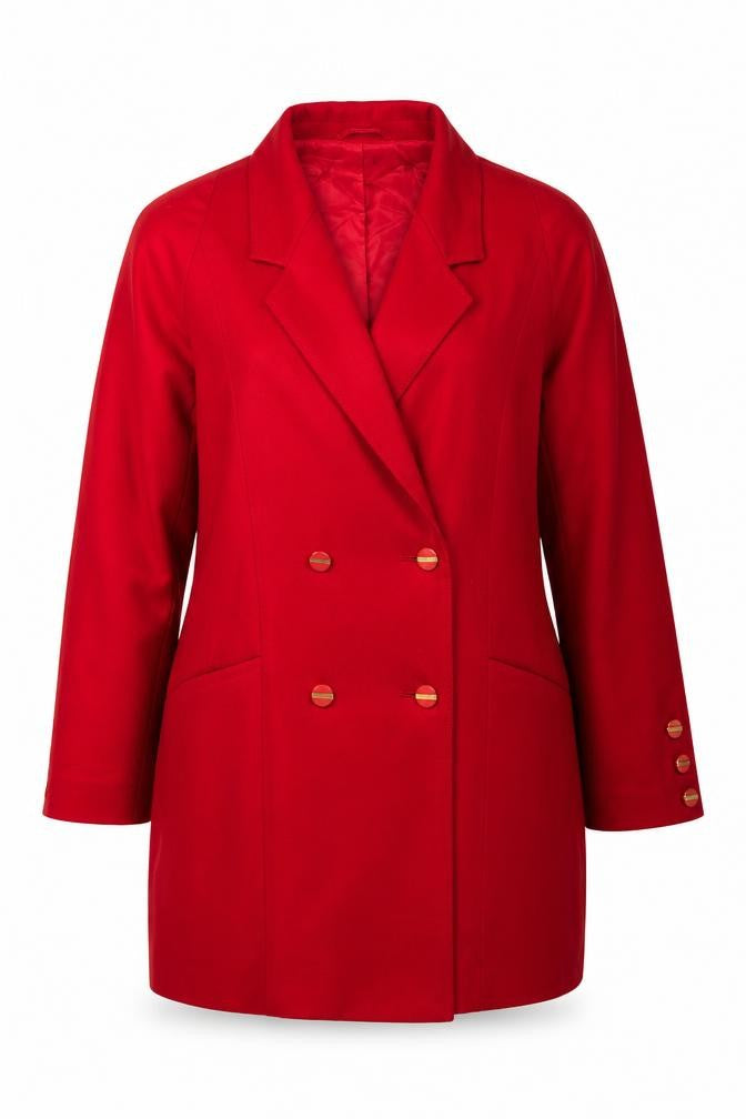 Lampert Womens Red Jacket Size 16 Button