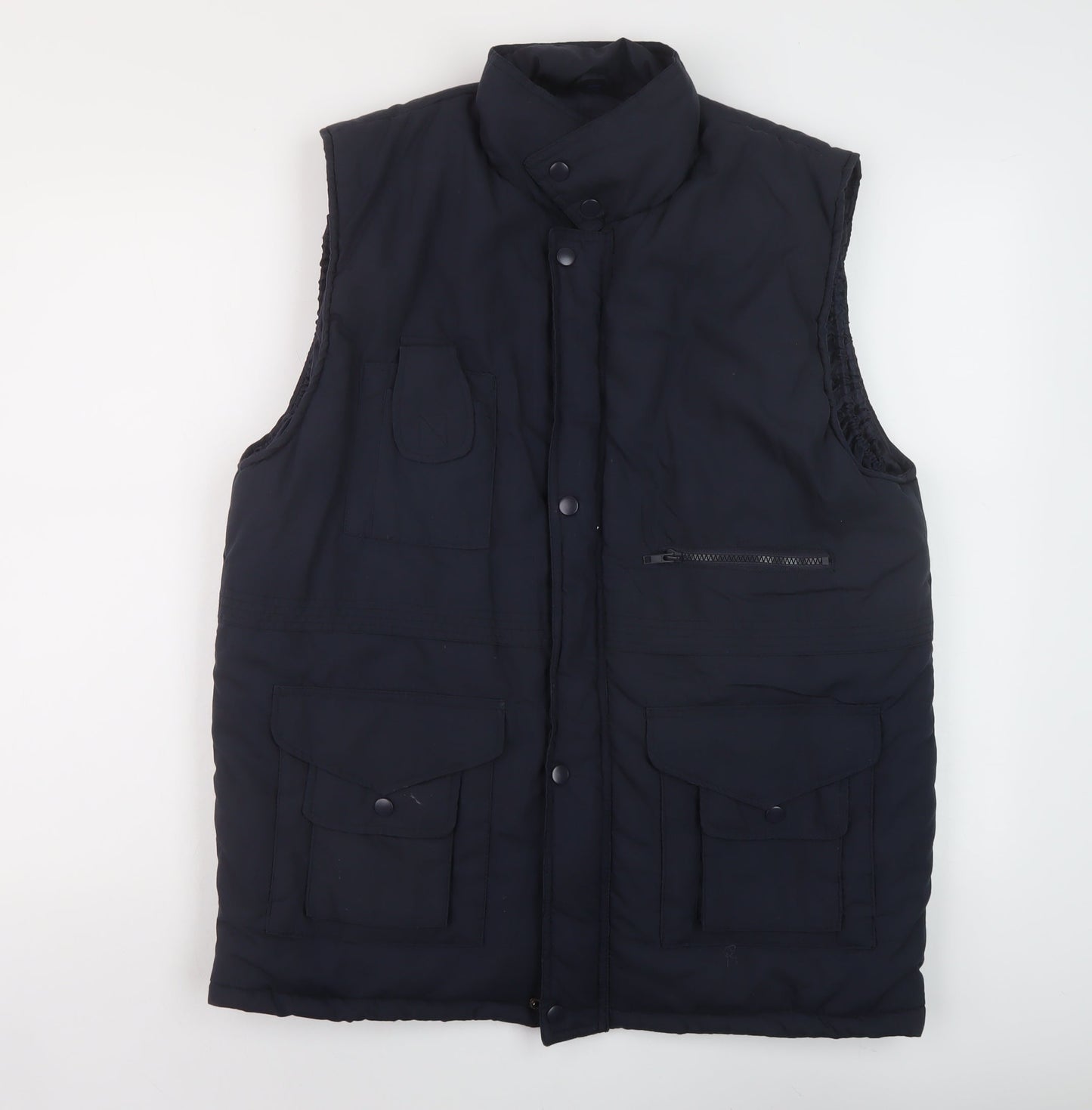 Fortress Mens Blue Gilet Waistcoat Size L Zip