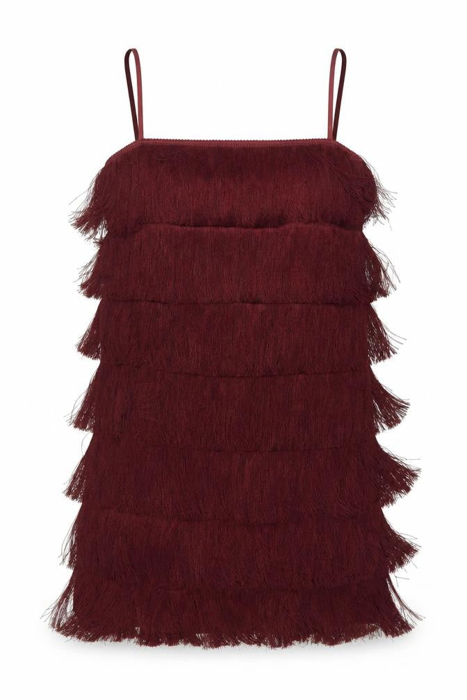 Mango Womens Red Polyester Mini Size M Square Neck Button