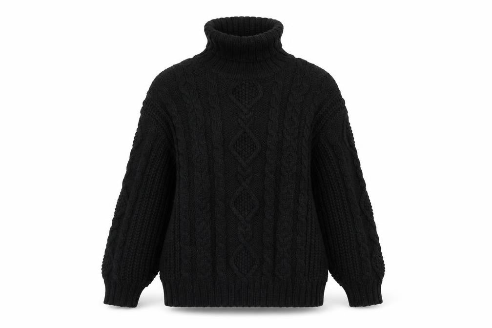 Monkli Womens Black Roll Neck Polyester Pullover Jumper Size XS