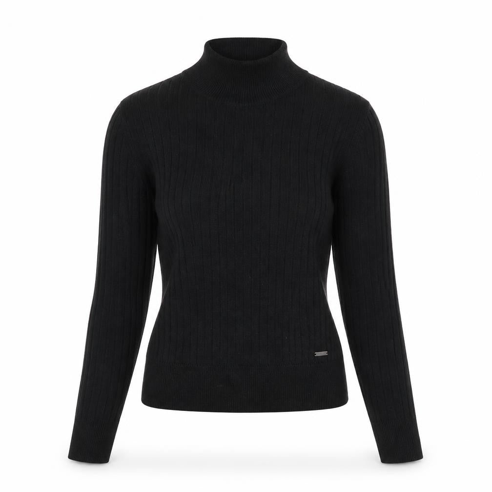 Pepe Jeans Womens Beige Mock Neck Viscose Pullover Jumper Size S