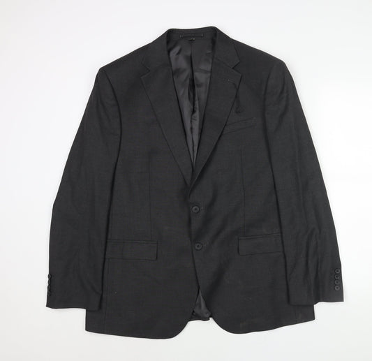 Marks and Spencer Mens Grey Polyester Jacket Suit Jacket Size 44 Regular