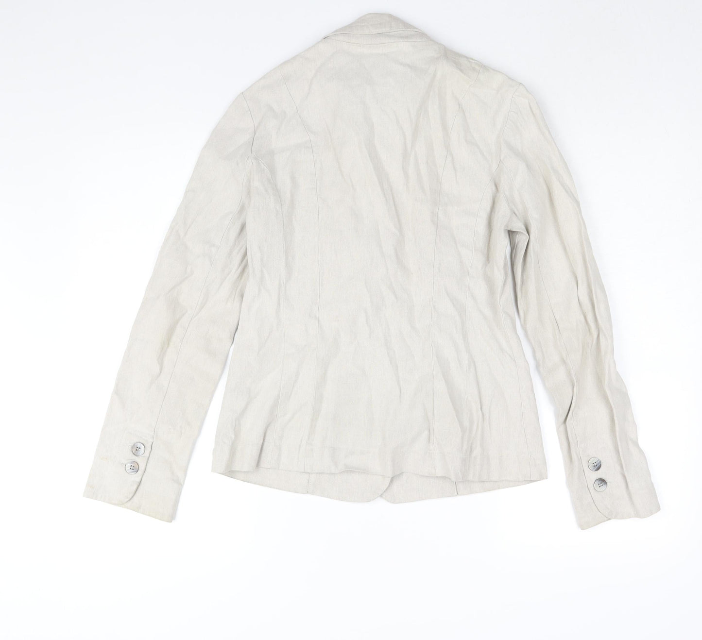 Per Una Womens Beige Jacket Blazer Size 10 Button