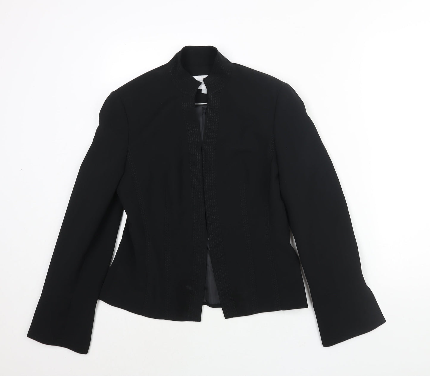 NEXT Womens Black Jacket Size 12 Hook & Eye - Vented Cuffs
