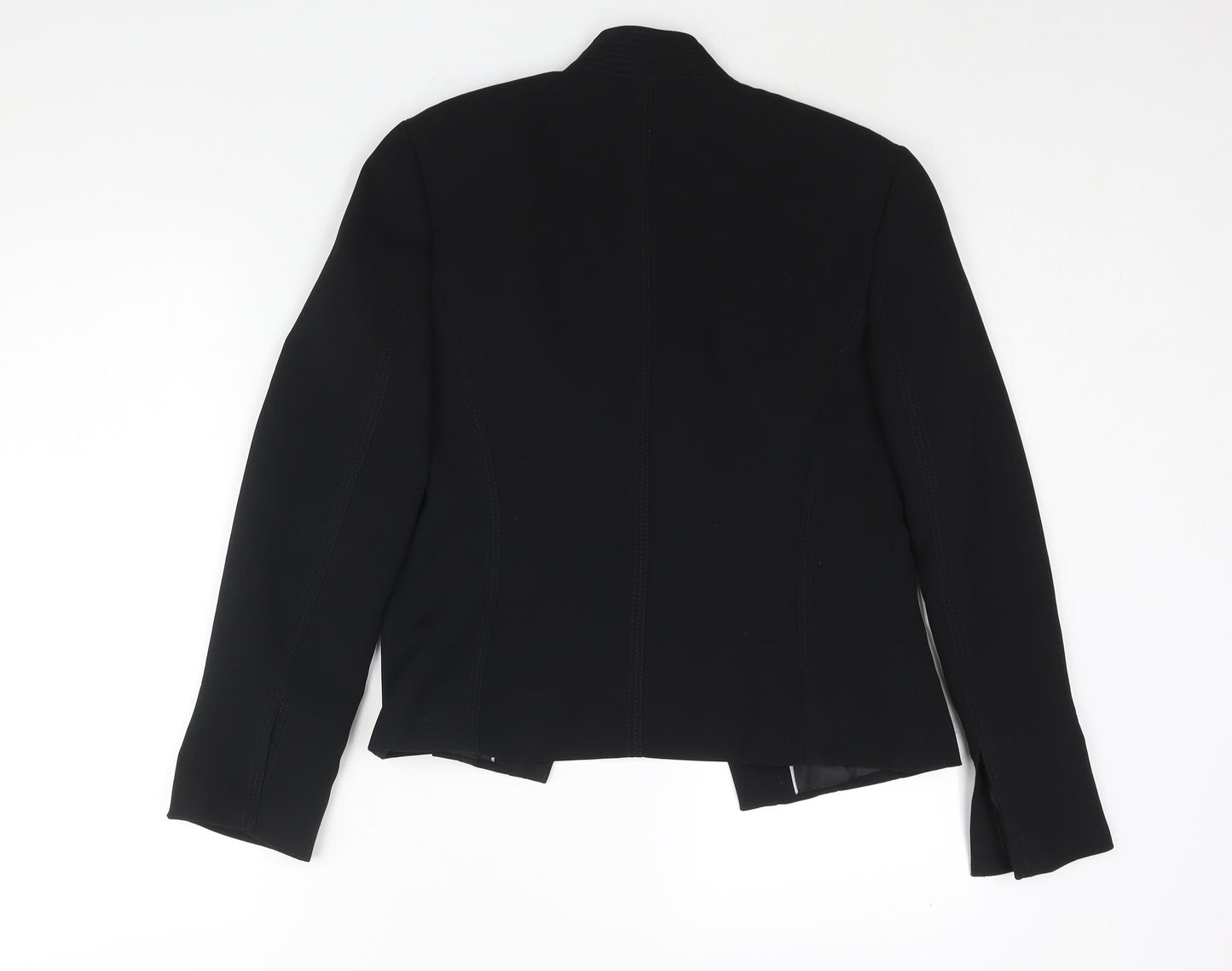 NEXT Womens Black Jacket Size 12 Hook & Eye - Vented Cuffs
