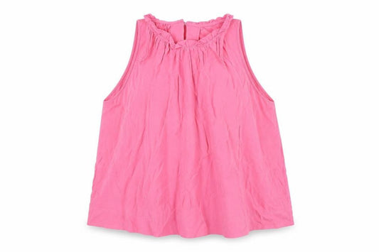 Marks and Spencer Womens Pink Polyester Camisole Blouse Size 16 Round Neck - Frill