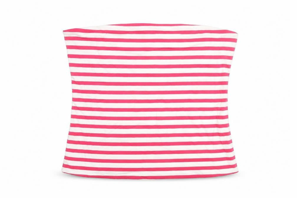 Marks & Spencer Womens Pink Striped Cotton Basic Blouse Size XL Square Neck - Bandeau