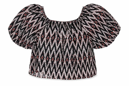 Marks and Spencer Womens Multicoloured Geometric Polyester Basic Blouse Size 20 Round Neck - Rouched