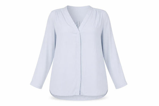 Autograph Womens Blue Polyester Shift Size 14 V-Neck Button