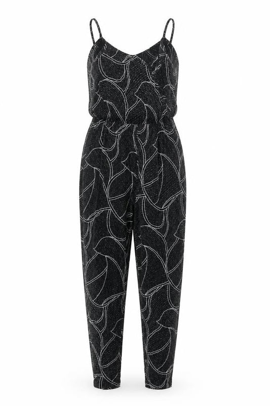 Topshop Womens Black Nylon Jumpsuit One-Piece Size 8 L27 in Pullover - Glitter