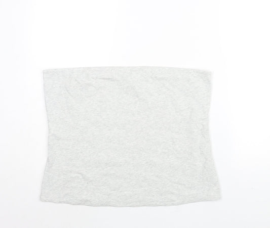 Marks and Spencer Womens Grey Cotton Basic Blouse Size XL Square Neck - Bandeau