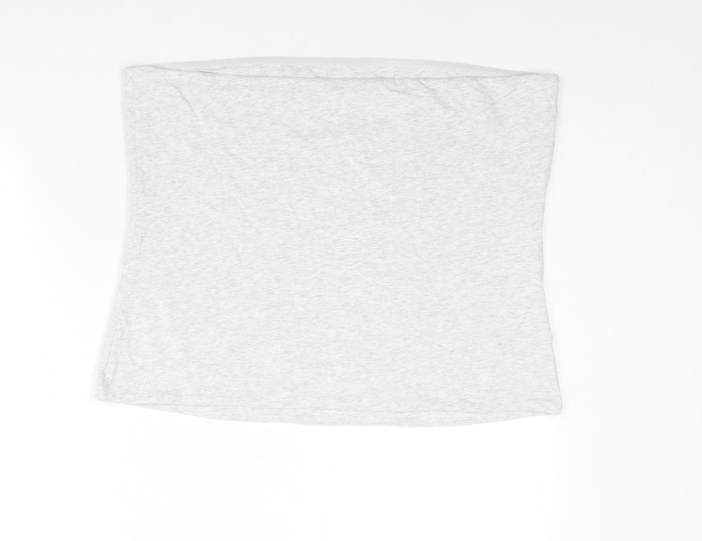 Marks and Spencer Womens Grey Cotton Basic Blouse Size XL Square Neck - Bandeau