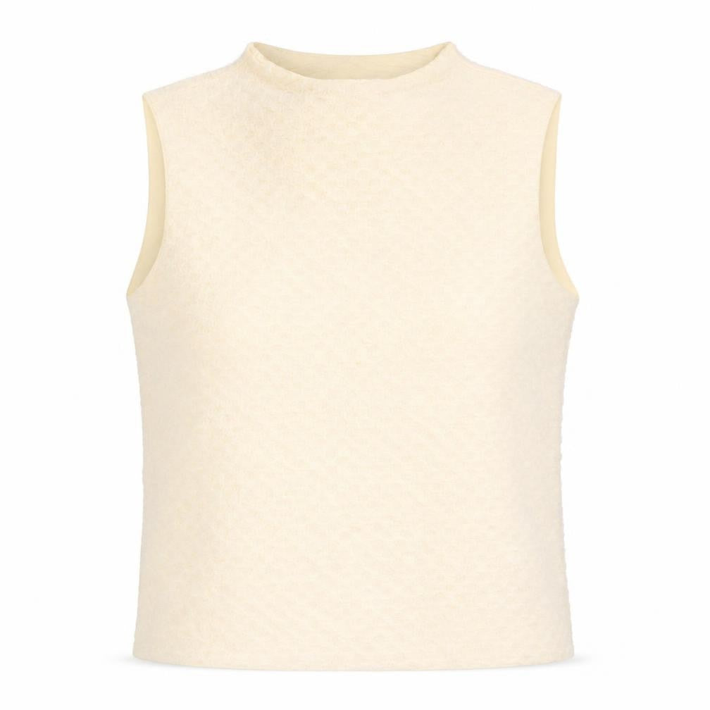 Marks & Spencer Womens Beige Polyester Camisole Blouse Size 24 Round Neck - Textured