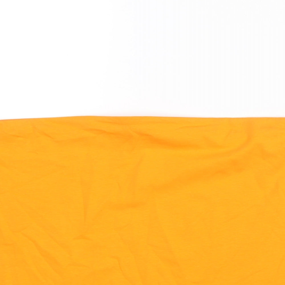 Marks and Spencer Womens Orange Cotton Basic Blouse Size XL Square Neck - Bandeau