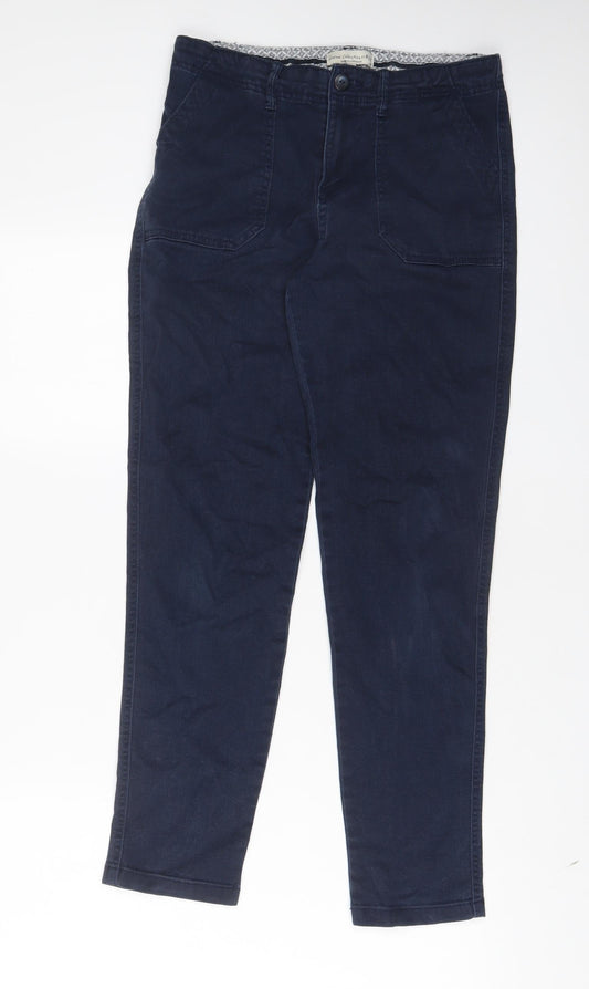 F&F Womens Blue Cotton Skinny Jeans Size 8 L28 in Regular Zip