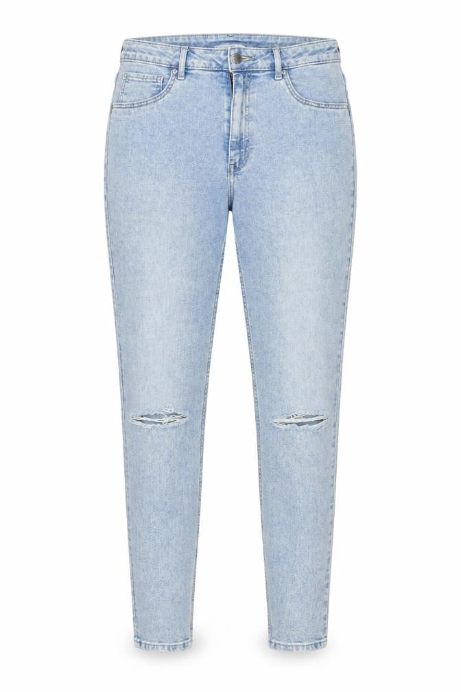 H&M Womens Blue Cotton Skinny Jeans Size 16 L29 in Regular Zip