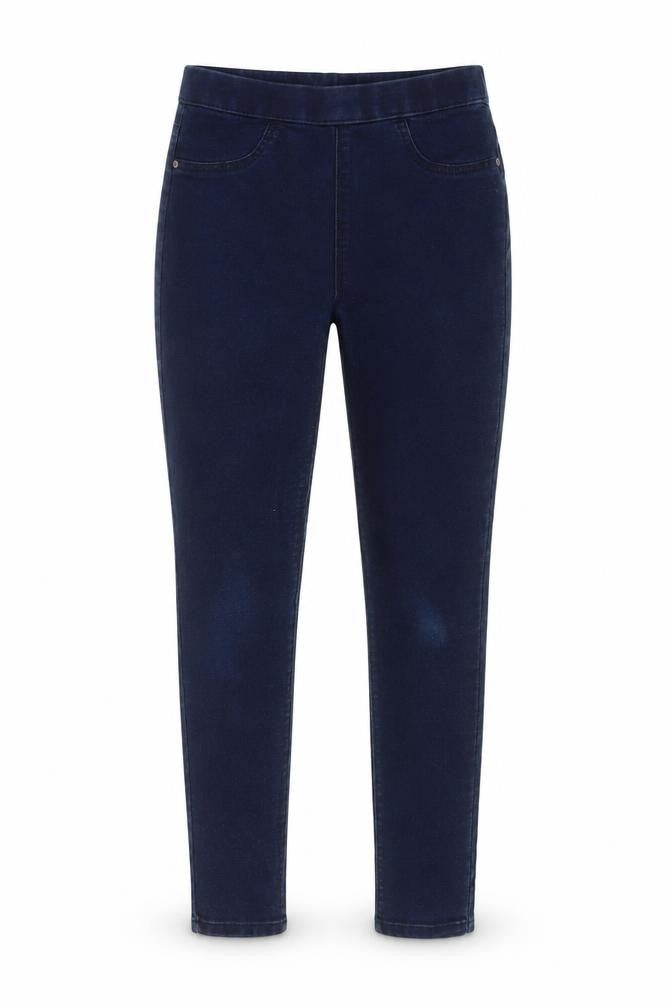 Matalan Girls Blue Cotton Jegging Jeans Size 9 Years L21.5 in Regular Pullover