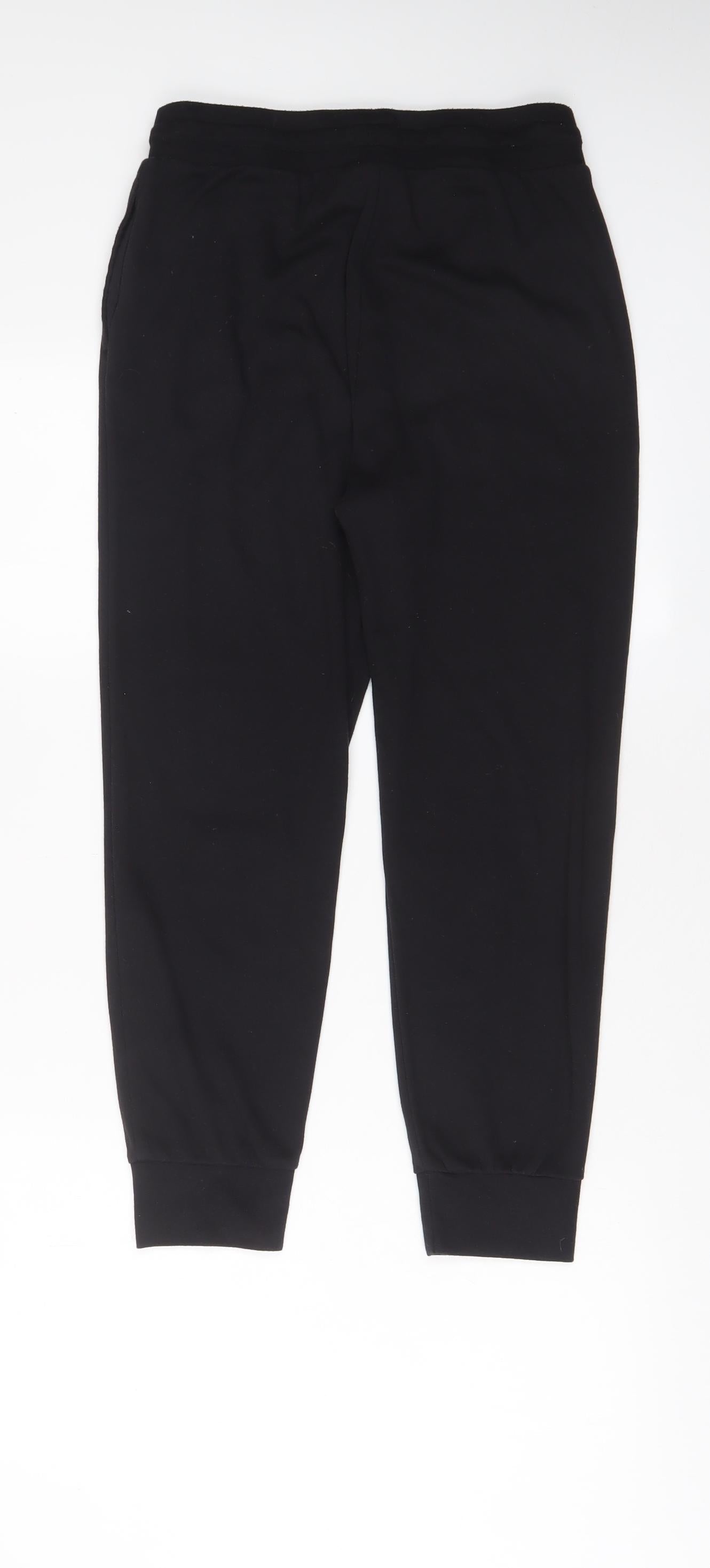 LA Gear Womens Black Polyester Jogger Trousers Size 12 L24 in Regular Drawstring