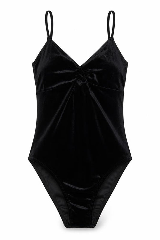 Topshop Womens Black Polyester Bodysuit One-Piece Size 8 Snap