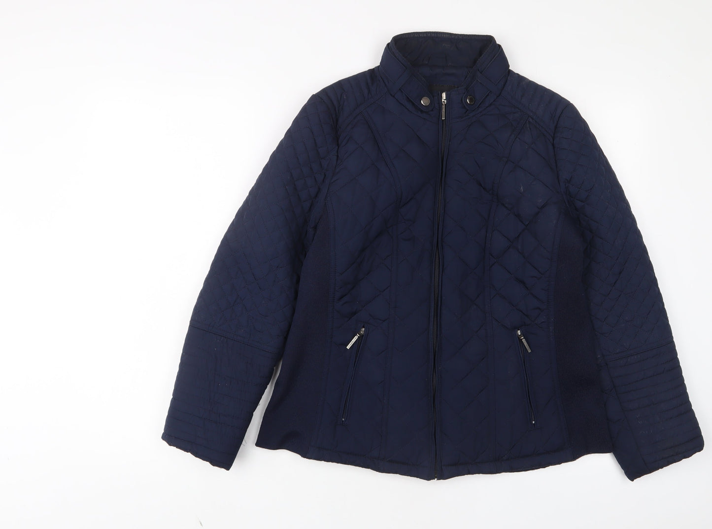 Weatherproof Womens Blue Quilted Jacket Size M Zip - Zip Pockets