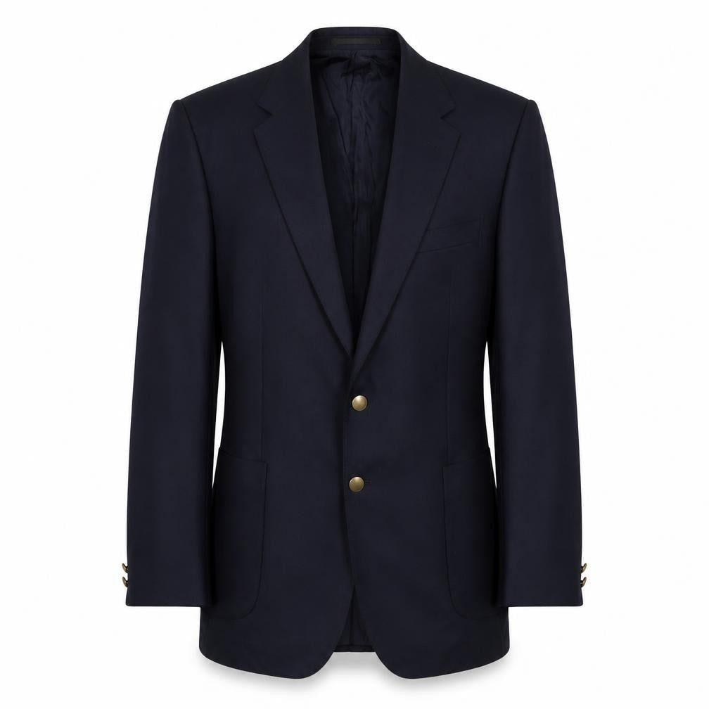 St Michael Mens Blue Wool Jacket Suit Jacket Size 44 Regular - Inside Pockets