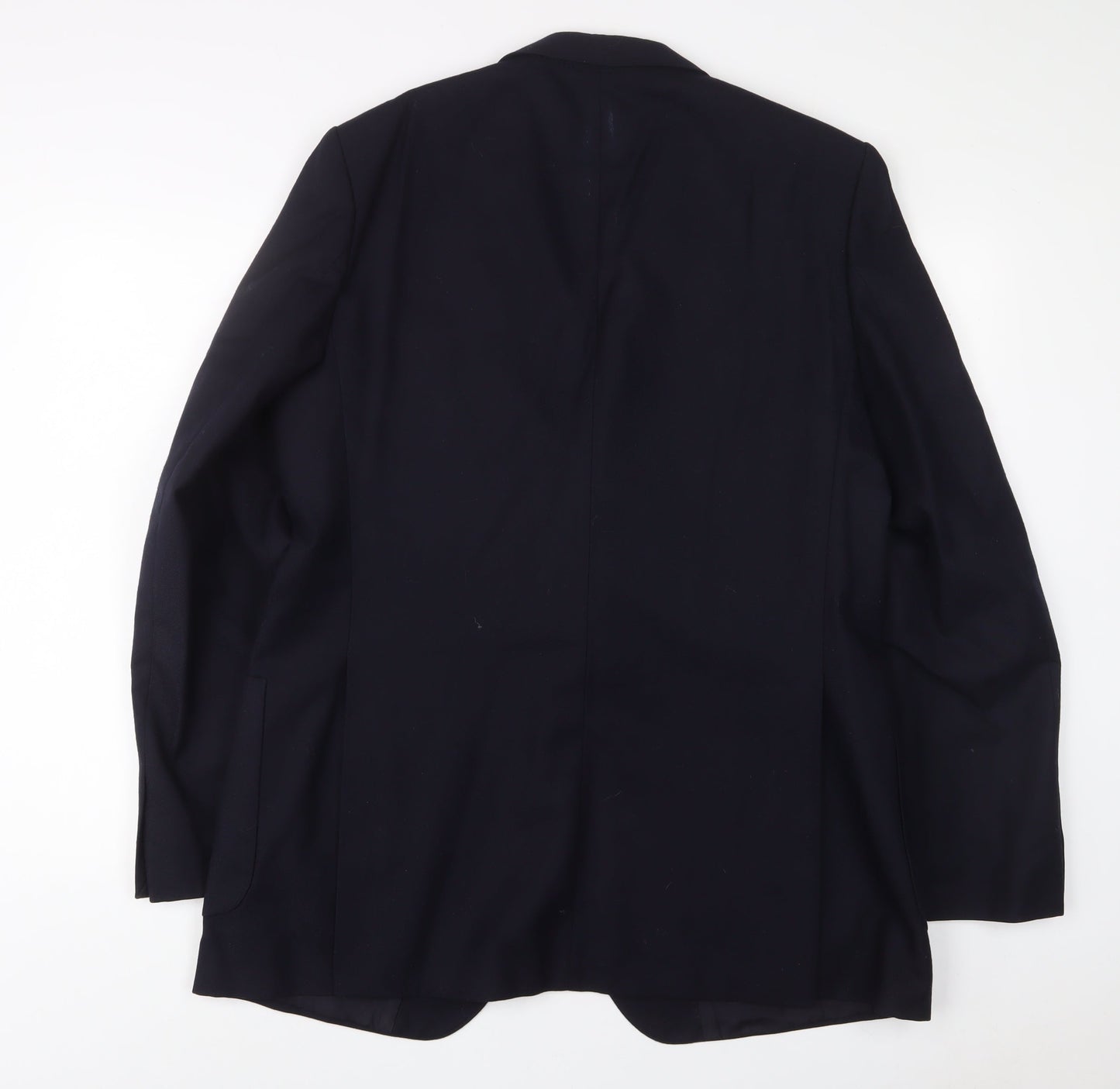 St Michael Mens Blue Wool Jacket Suit Jacket Size 44 Regular - Inside Pockets