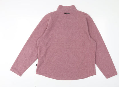 Hawkshead Womens Purple Polyester Pullover Sweatshirt Size 16 Zip - Logo, Embroidered