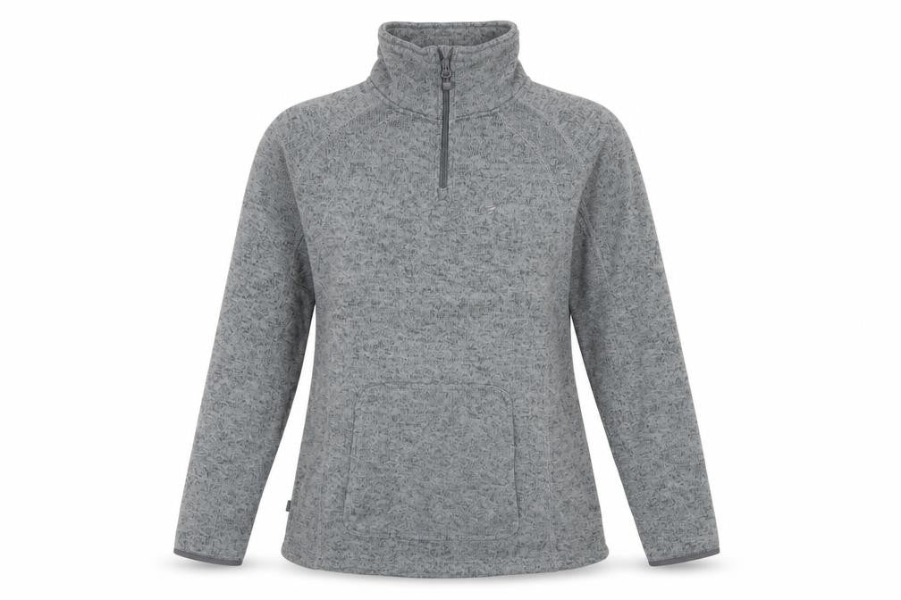 Mountain Life Womens Grey Polyester Pullover Sweatshirt Size 16 Zip