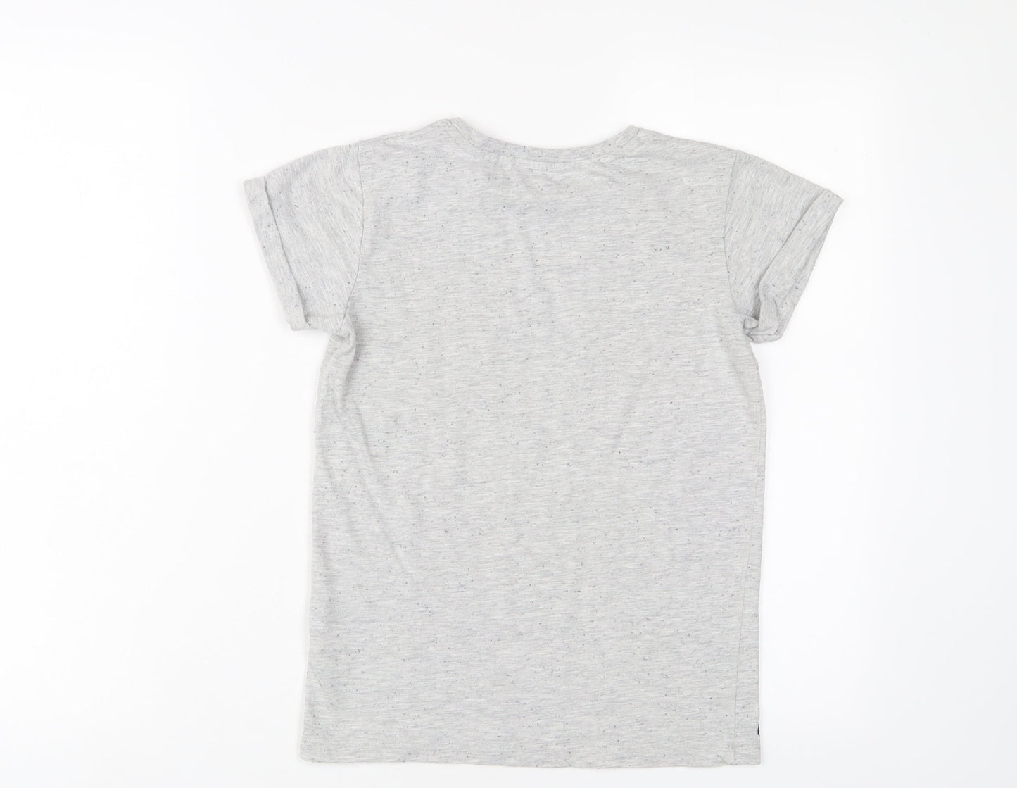 NEXT Boys Grey Cotton Basic T-Shirt Size 9 Years Crew Neck Pullover