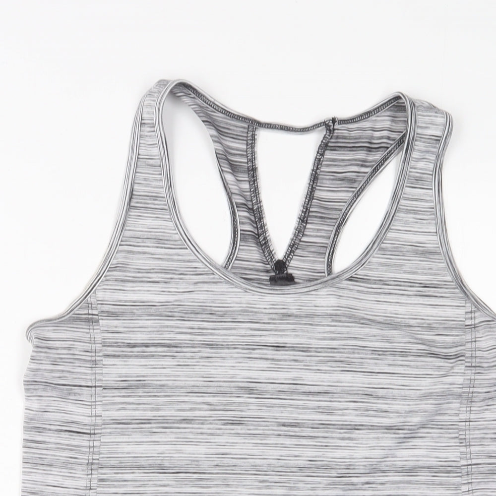 RBX Womens Grey Polyester Basic Tank Size S Scoop Neck Pullover
