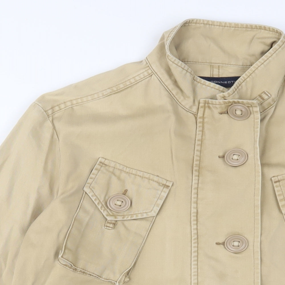 French Connection Womens Beige Jacket Size 8 Zip