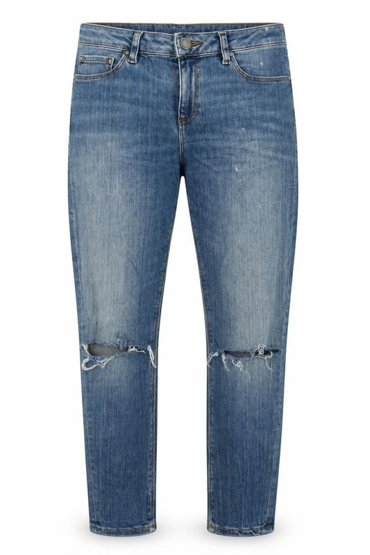 ASOS Womens Blue Cotton Straight Jeans Size 28 in L28 in Regular Zip