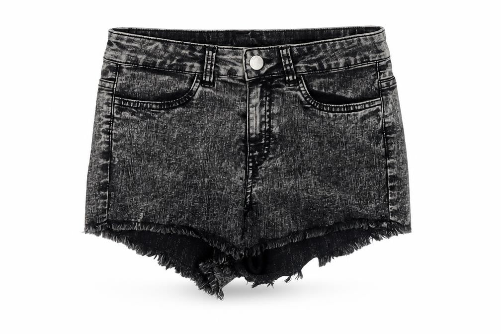 Divided by H&M Womens Grey Cotton Cut-Off Shorts Size 10 L3 in Regular Zip