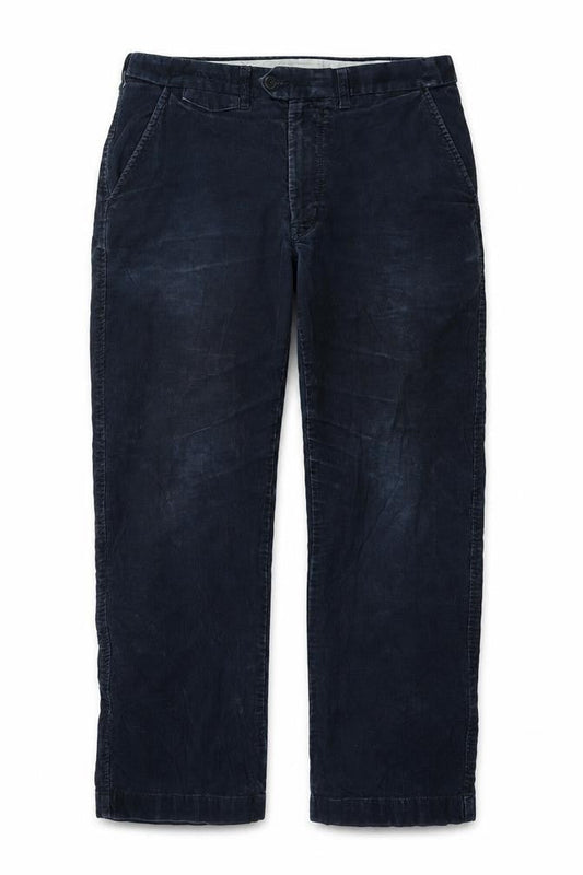 Marks & Spencer Mens Blue Cotton Trousers Size 34 in L29 in Regular Zip