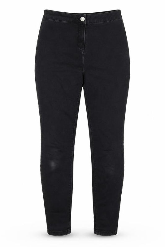 Papaya Womens Black Cotton Skinny Jeans Size 12 L27 in Regular Zip