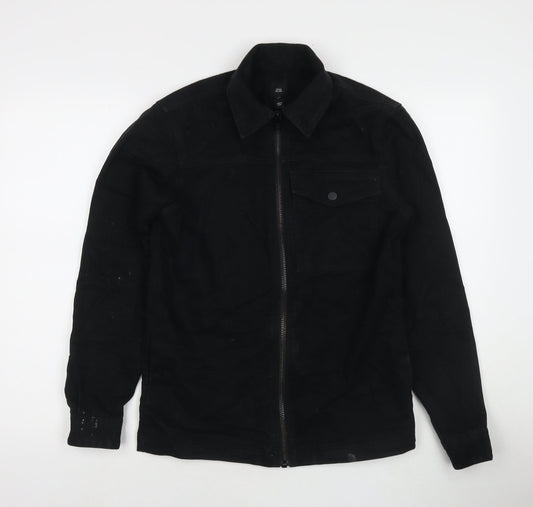 River Island Mens Black Jacket Size XS Zip