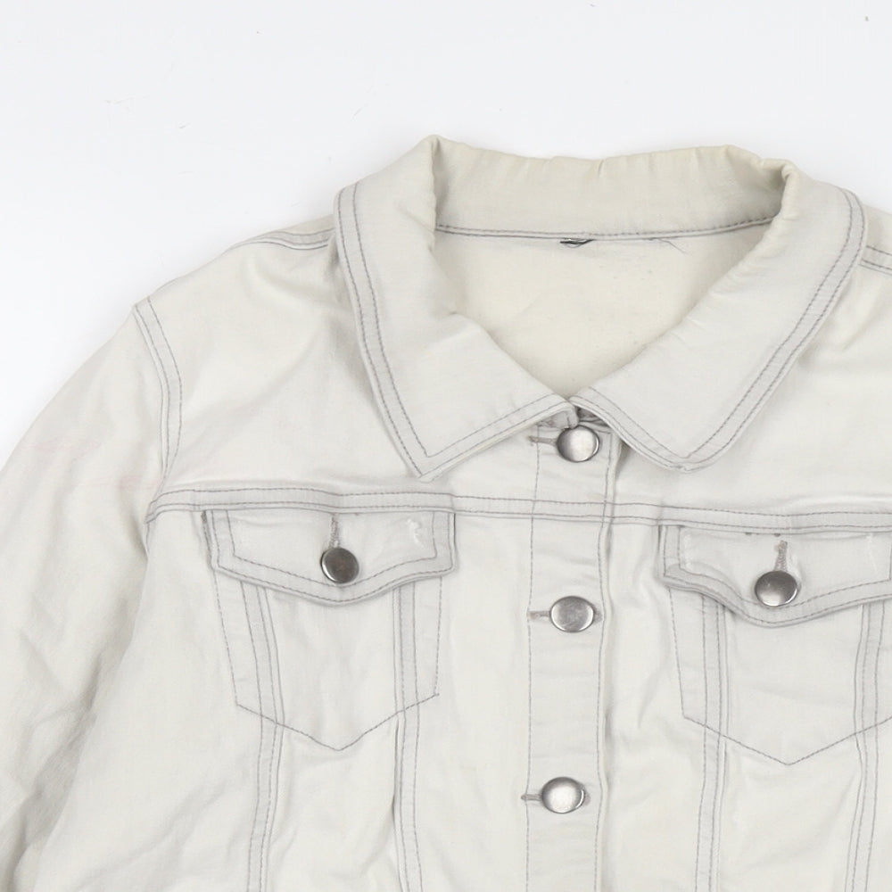Kelly Brook Womens Grey Jacket Size 12 Button