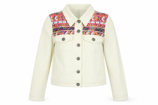 Boohoo Womens Yellow Geometric Jacket Size 8 Button - Sequin Detail
