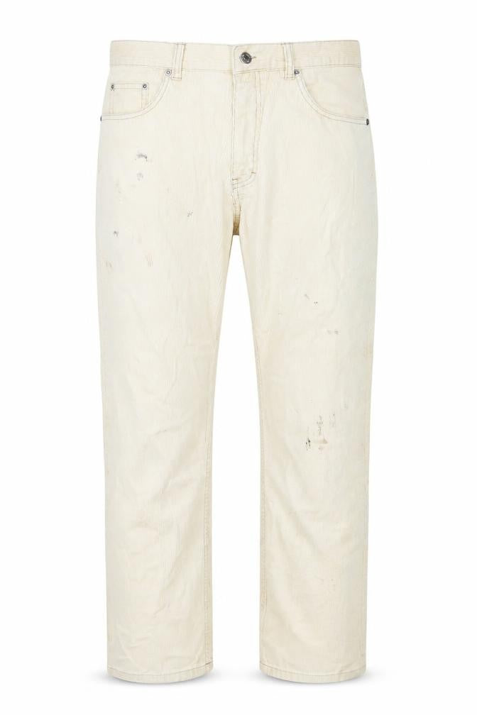 Denim & Co. Mens Beige Cotton Trousers Size 32 in L30 in Regular Zip
