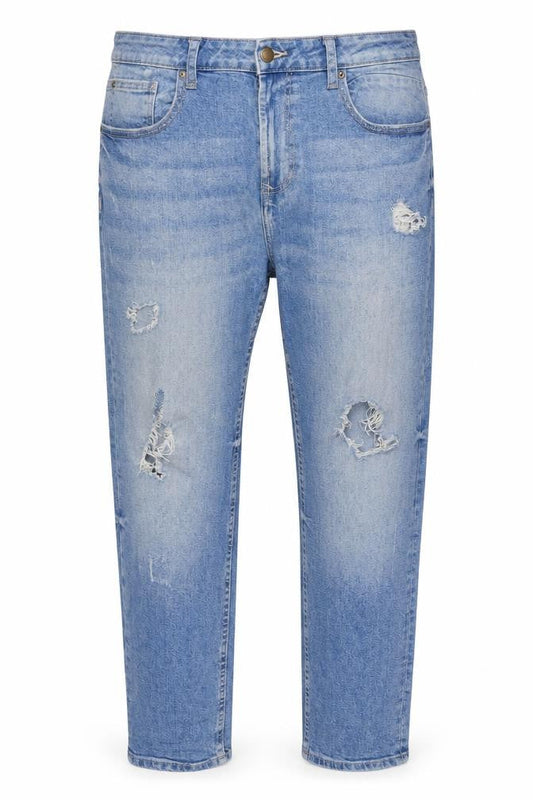 Burton Mens Blue Cotton Tapered Jeans Size 36 in L28 in Regular Zip