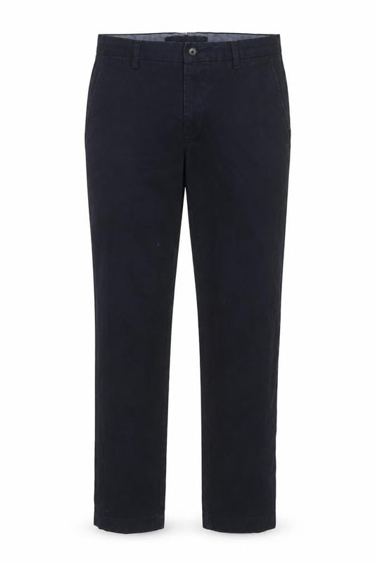 Thomas Mayes Mens Blue Cotton Trousers Size 34 in L31 in Regular Zip