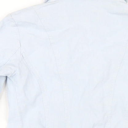Per Una Womens Blue Jacket Size 10 Button