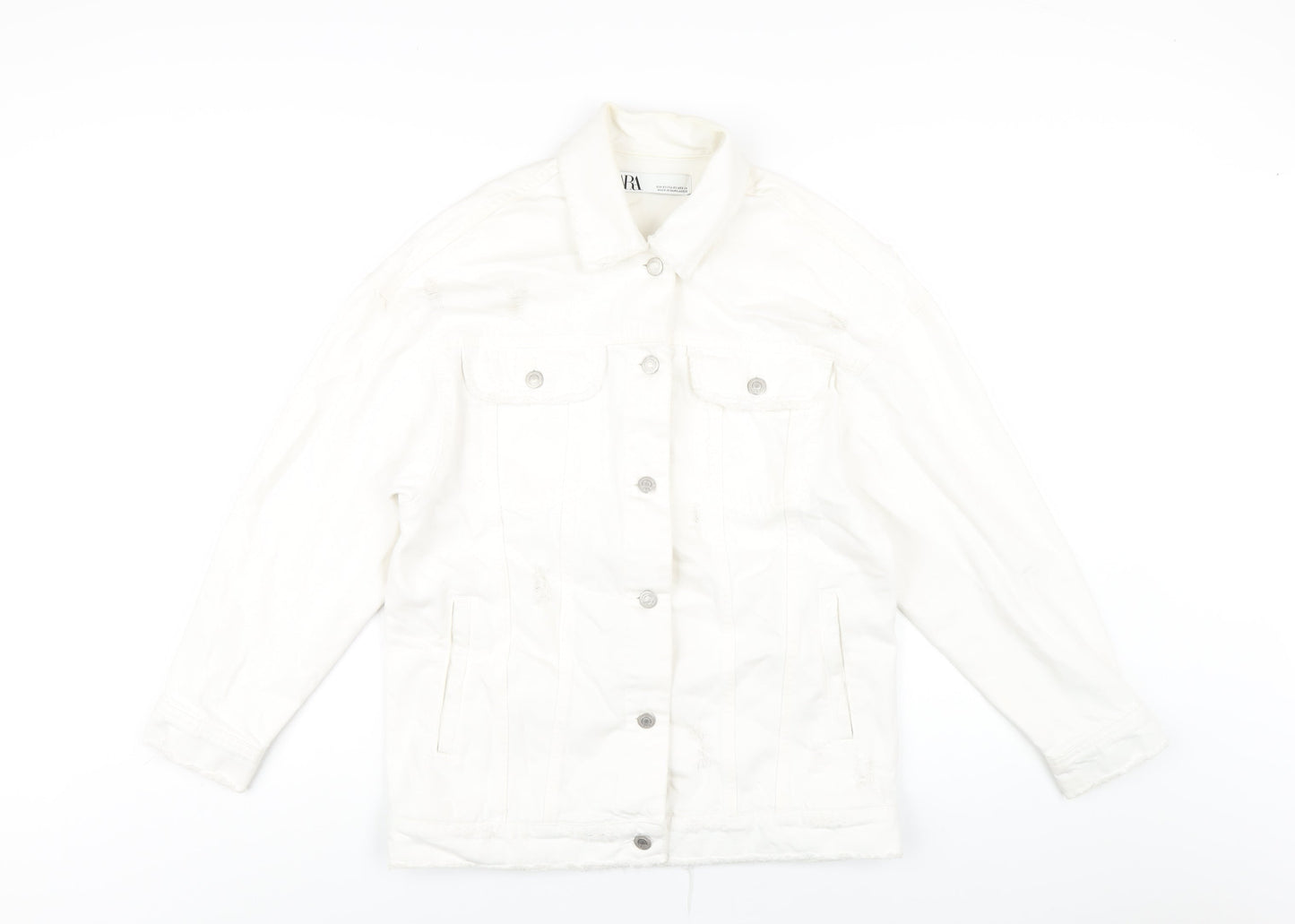 Zara Womens White Jacket Size XS Button