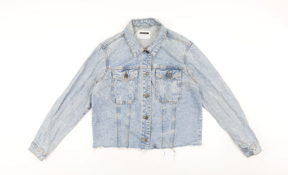 Noisy May Womens Blue Jacket Size M Button