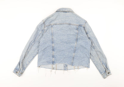 Noisy May Womens Blue Jacket Size M Button