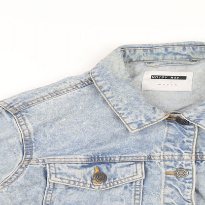 Noisy May Womens Blue Jacket Size M Button