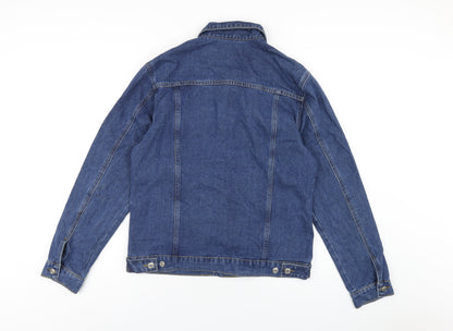 SHEIN Womens Blue Jacket Size S Button